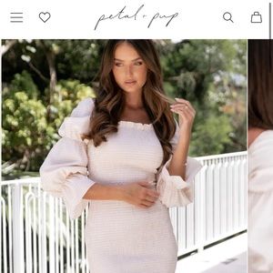 Petal & Pup Leona Midi Dress - Apricot